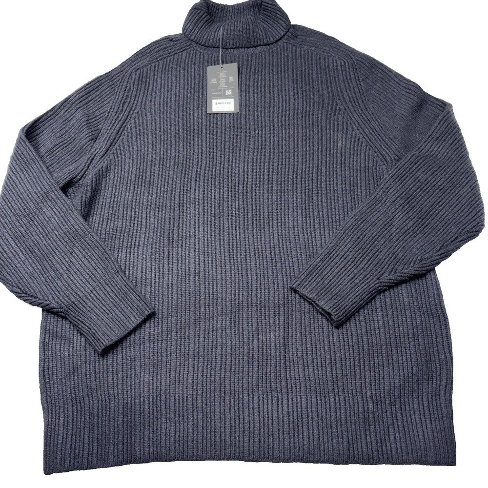 NWT 7 Diamonds Twin City Turtleneck Sweater Mens 2XL Navy Stretch Knit Top